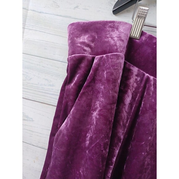 Torrid Skirt Sz 4 / 4X Purple Crushed Velvet Circle Mini Elastic Waist Skater - Picture 2 of 7